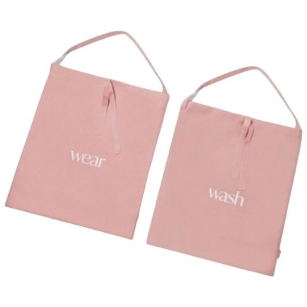 HANKY PANKY Wash Wear Travel Bags Large Organizing Set of 2 Rose Gold Polyester